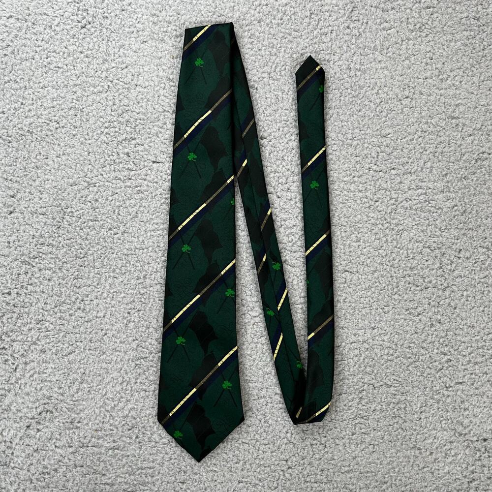 Connemara ties Ireland 100% polyester green shamrock flags St. Patrick’s Day Tie
